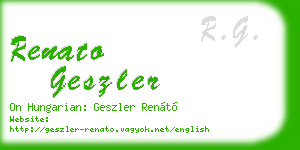 renato geszler business card