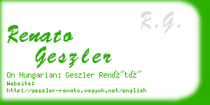 renato geszler business card